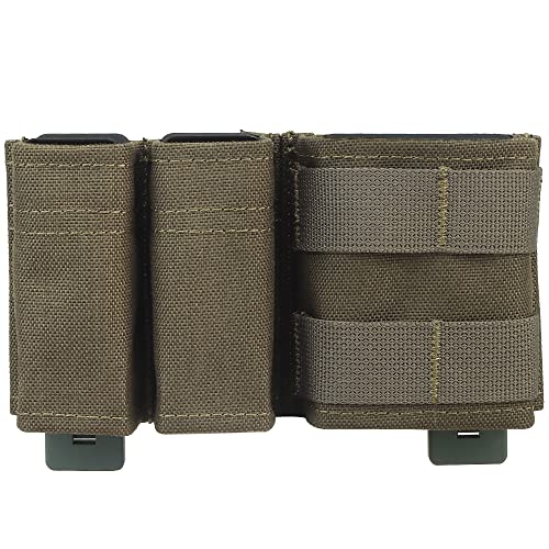 WarmHeartting MOLLE Magazinbeutel Triple Magazintasche Tasche Holster Aufbewahrung Nylon 5,56mm 9mm Magazinhalter taktisch Zubehör