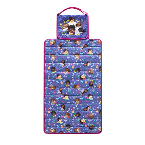 Disney Encanto Portable Travel Slumber Cushioned Play Mat with Built in Pillow, 46"x26", Ages3+