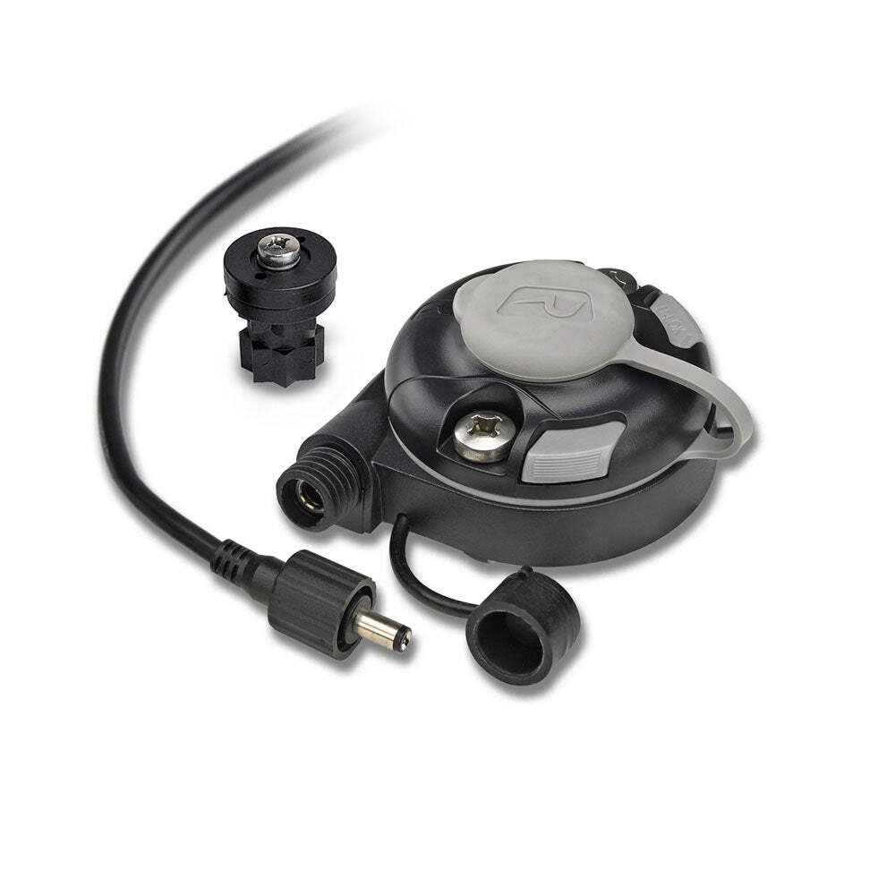 Railblaza E-Serie 12 V 3 Amp DC Einlass Star Port mit Abstandshalter und Adapter – Schwarz