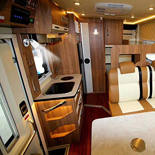 Klarlight Rv Led Reading Light- 3W 12V Reading Lamp Rv Boat Led Bedside Lamp Warm White 3000K, Surface Mount Interior Reading Spotlight With On/Off Switch For Rv Motorhome Trailer Lighting (2-Pack) #TOP2