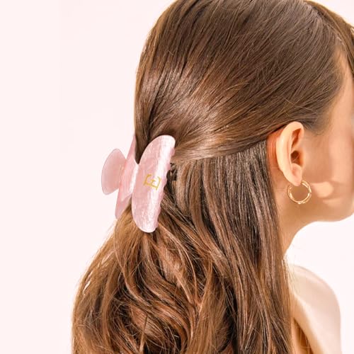 Image of Initial Hair Clips Personalized Hair Claws - Monogram Hair Claw Large Hair Clip,Fashion Glitter Claw Clips Hair Accessory - Pink,I