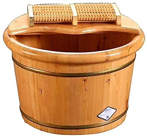 Cubeta de Madera para Spa de Pies con Tapa