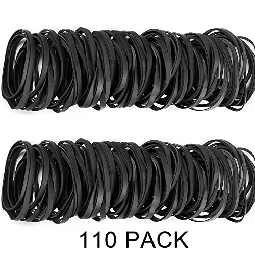 Amuu Rubber Bands Black Size 64 Rubber Band 110Pack #64 Rubber Band For Office Supply Home Money File Folders Strong Elastic Rubber Bands #TOP4
