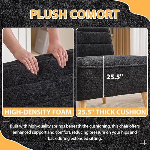 Sillón Plegable Poliéster Negro miniatura 6