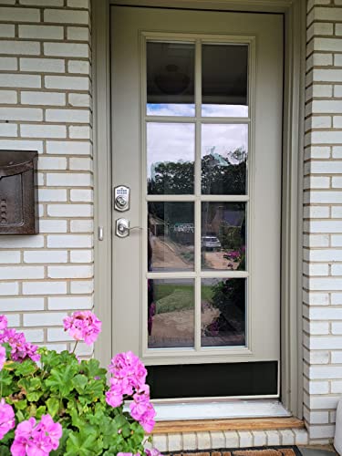 Galofay Door Kick Plate 34 Inches Acrylic Decorative Plates Protector For 36 Inches Front Doors, 1/10 Inch Thickness 6"X34" Black #TOP5