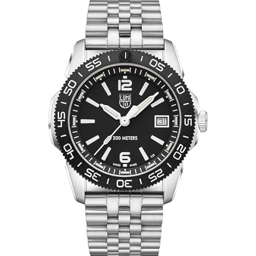 Luminox - Pacific Diver Ripple 39mm - Mens Watch - Dive Watch for Men - Swiss Quartz - 200M Water Resistant - Sapphire Crystal - Stainless Steel Case - Unidirectional Bezel - Watches for Men