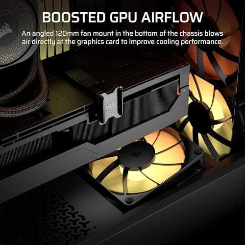 Image of CORSAIR 3200D RS ARGB Mid-Tower PC Case - 3X RS120 ARGB PWM Fans Included, GPU Anti-sag Stabilization Arm, ASUS BTF, MSI Project Zero, Gigabyte Project Stealth - Black