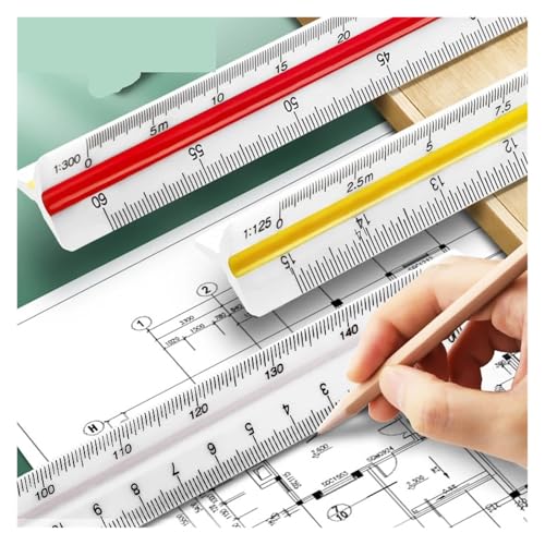 Regla triangular de aluminio multifunción para diseño de interiores 3