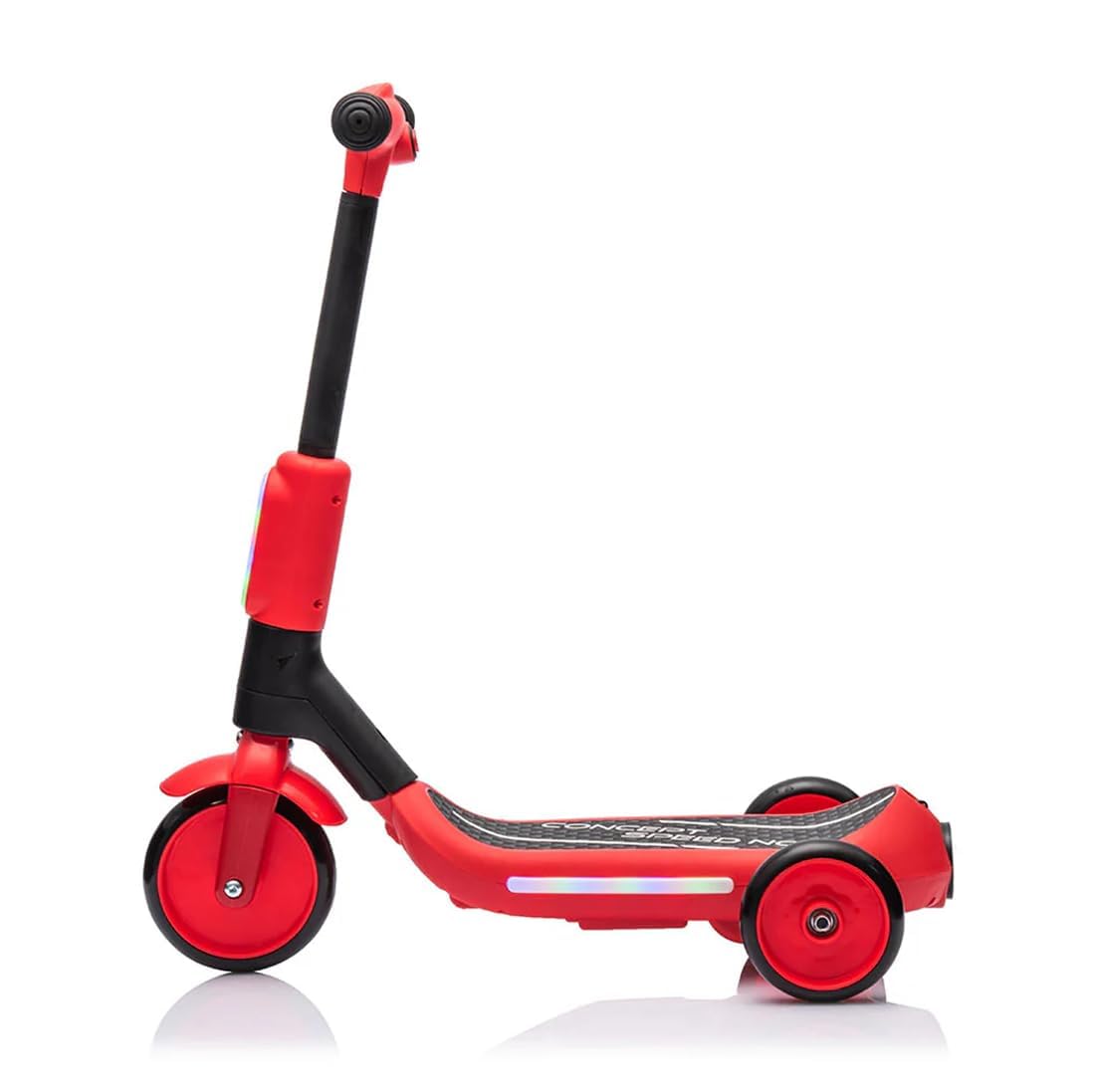 Monopattino Elettrico per Bambini 2 in 1 con Luci LED Giocattolo a Batteria 6V e a Spinta 3 Ruote Portata 30 kg