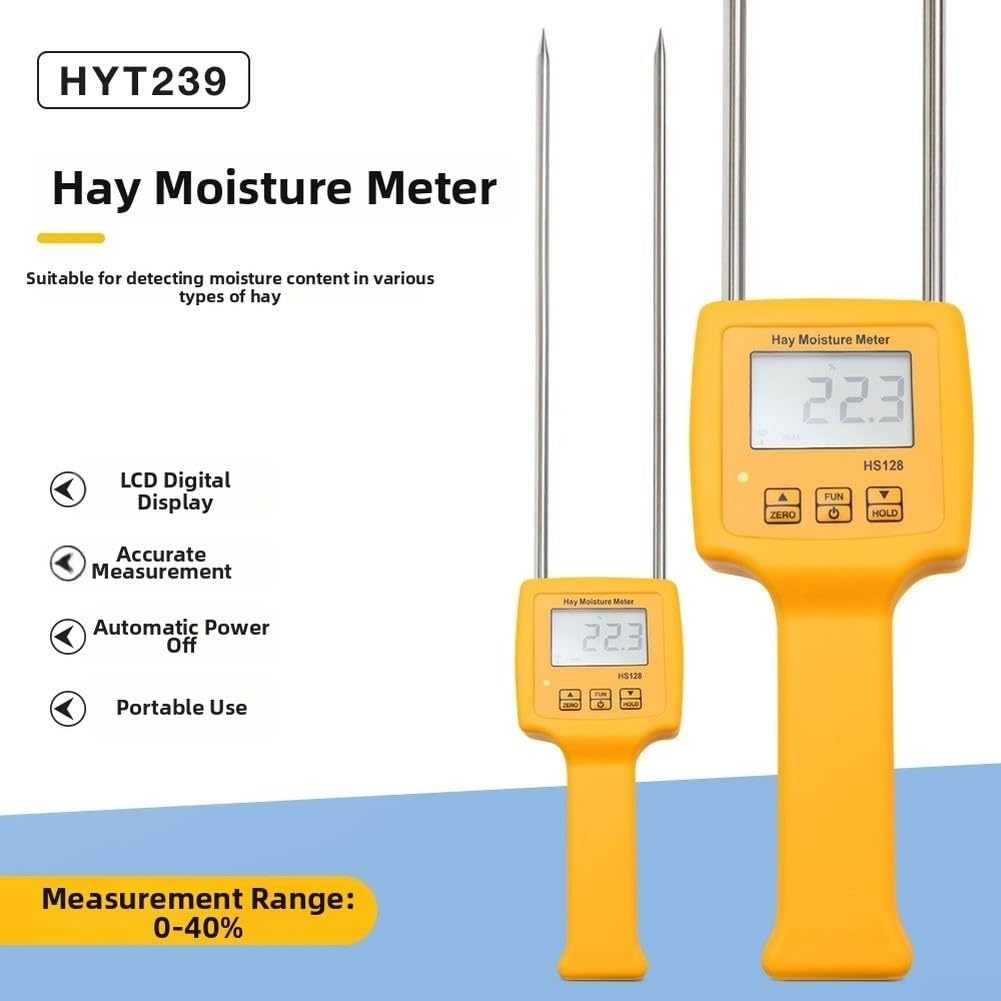 Tragbarer Heu Feuchtigkeitsmesser ABS Robust Gelb