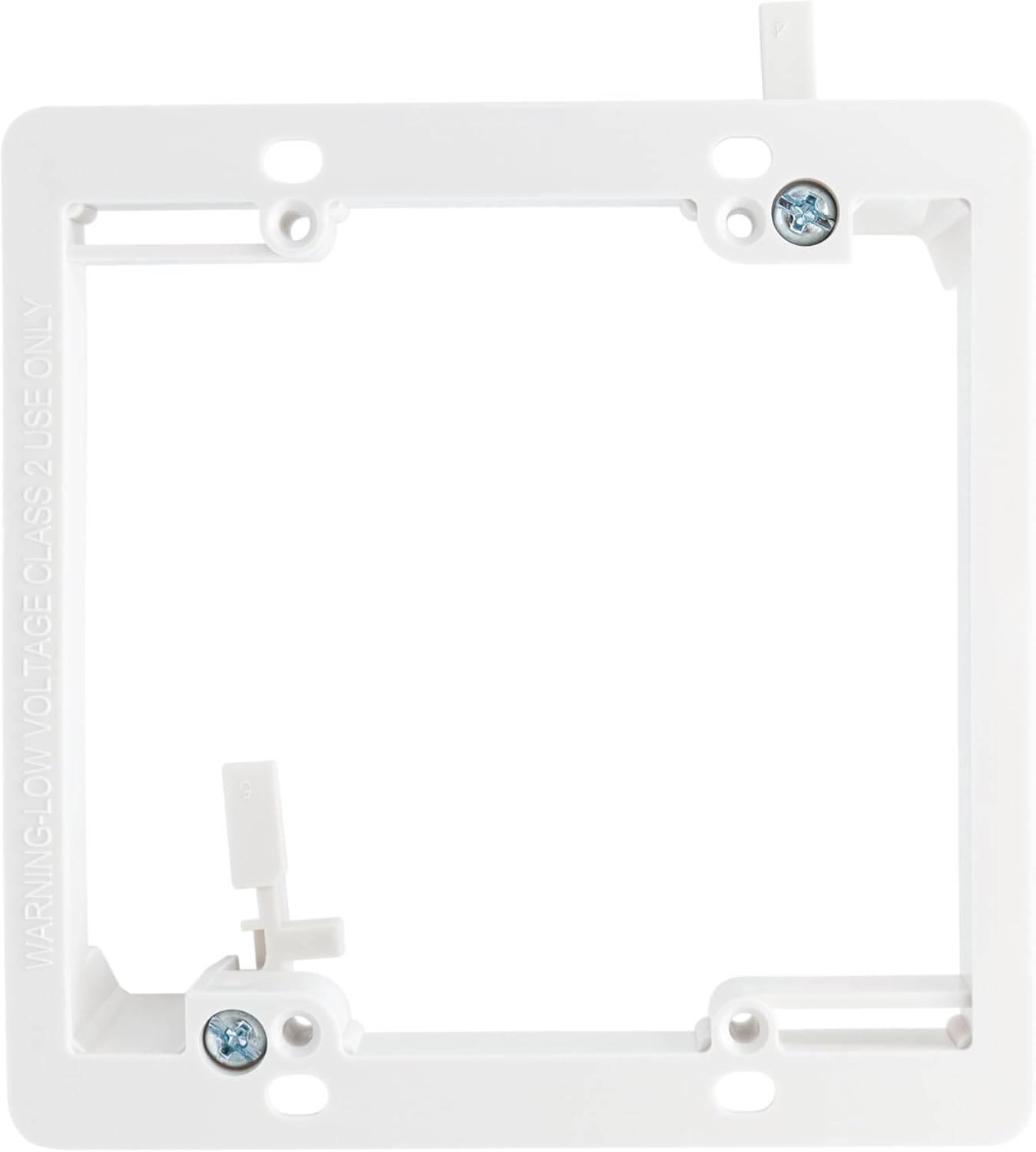 Dual 2 Gang Low Voltage Mounting Bracket Box Multi-Purpose Drywall Wall Plate (5 Pack, White)