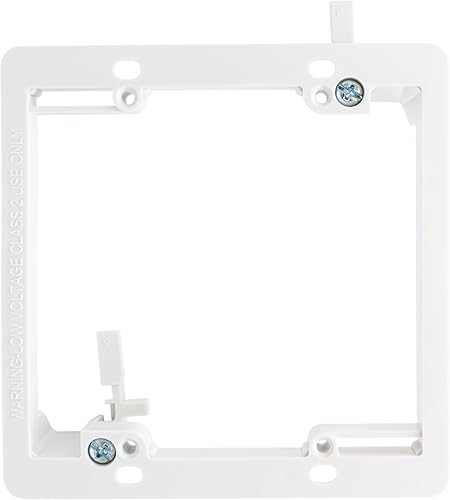 Miniatura 6 de Caja de soporte de montaje de bajo voltaje de 1 cuadrilla, placa de pared multiusos para paneles de yeso (paquete de 10, negro)