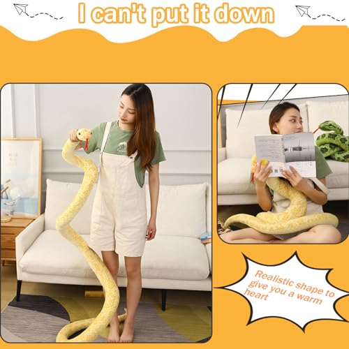 Serpent python en peluche de 190 cm pour décoration jungle