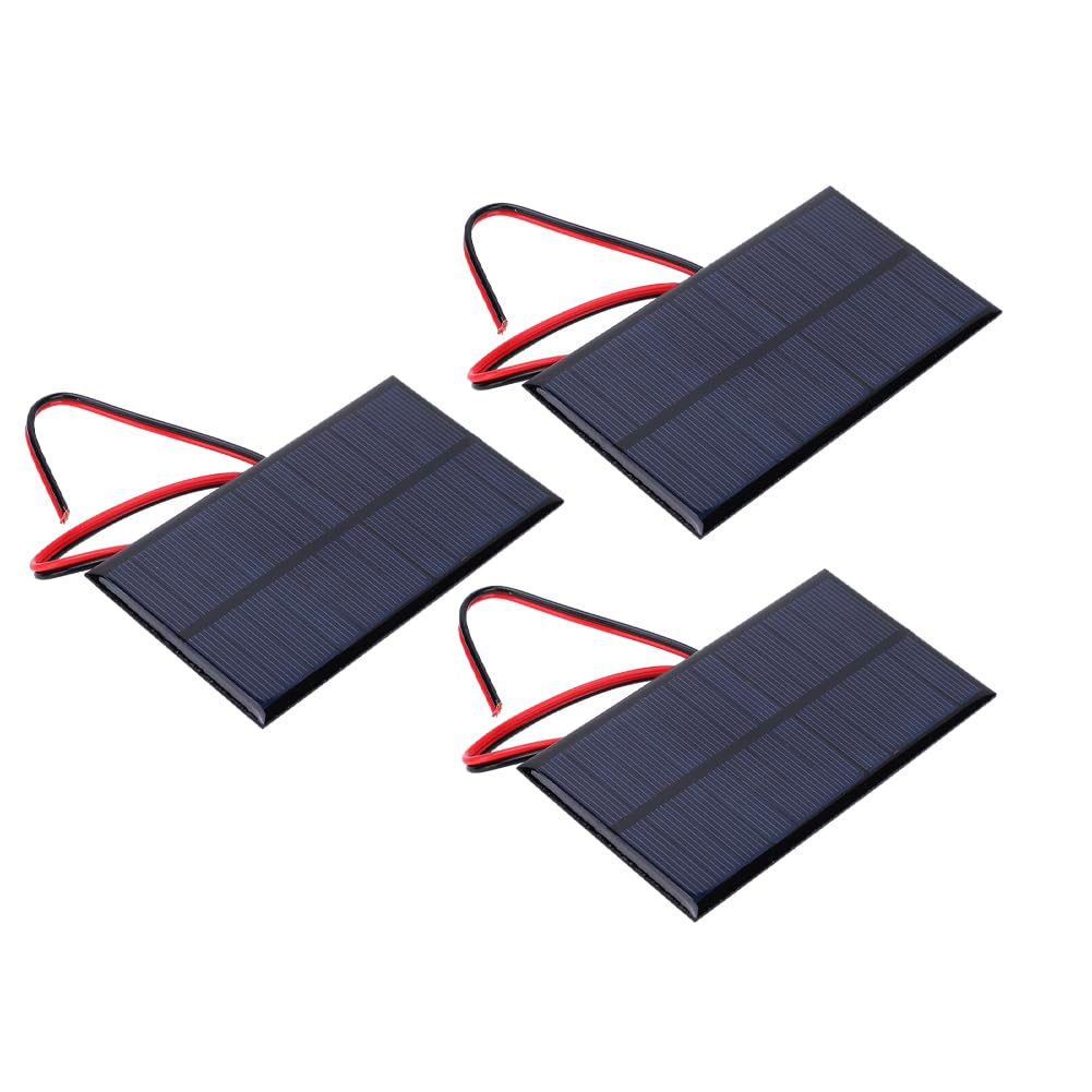 Pannello Solare, Mini Modulo di Energia Solare Rettangolare DC 6V 1W Pannello Cella Silicon Polysilicon Caricabatterie Micro Per Pannelli Celle Giocattolo Elettrico Fai da Te Kit Sistema Fotovoltaico