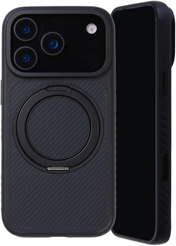 Deff for iPhone 17 Pro, Aramid Fiber, Thin, Shockproof, Ultra Lightweight, Carbon Style, Case with Ring 6.3 inch, 17Pro