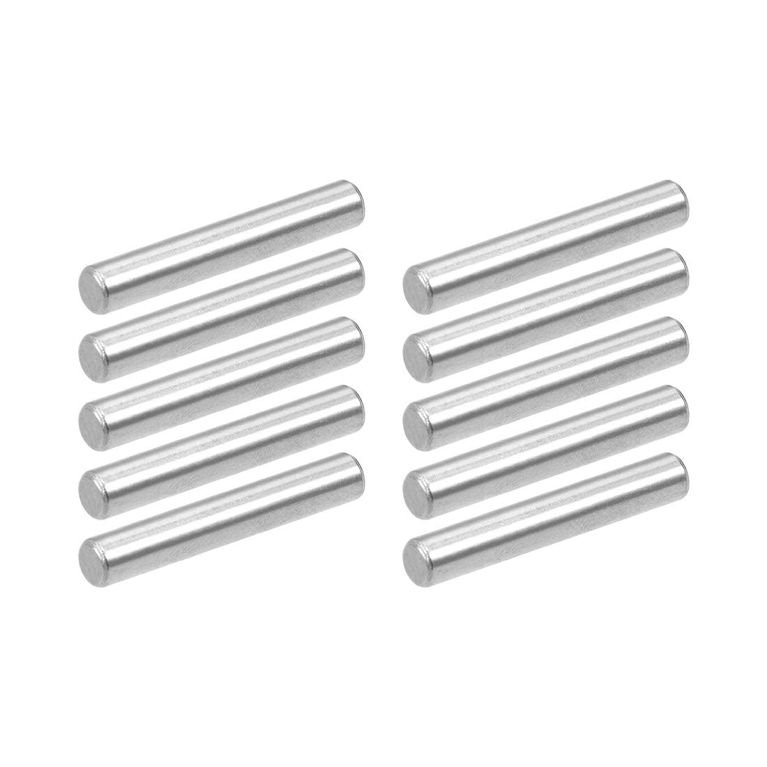 TOP-VIGOR 10Pcs 4mm x 25mm Dowel Pins Shelf Support Pegs, 304 Stainless Steel Cylindrical Shelf Support Pin Fasten Elements Silver Tone