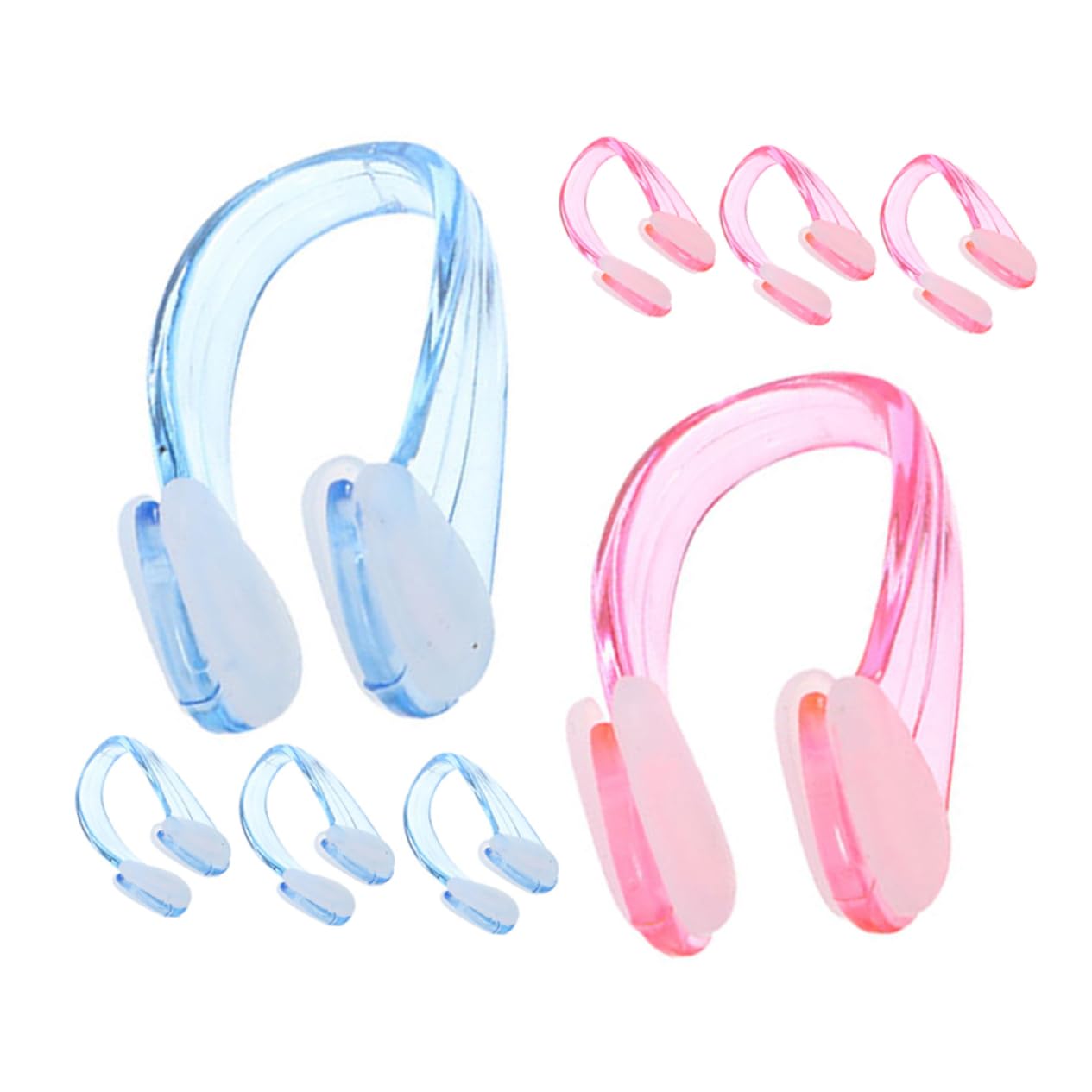 Sosoport 8pcs Swim Nose Clips for Adults and Kids Nose Clips Portable Swim Nose Clips Swim Nose Clamps Nose Plugs for Swimming Lightweight Nose Plugs