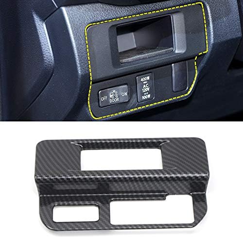 for Toyota Tacoma 2016-2020 LHD Carbon Fiber Black Head Light Switch Button Cover Trim 1pcs Car Accessories