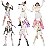 [LOOLOOBRO] K-POP ガールズ！デーモン・ハンターズ 仮装 コスプレ キッズ 子供用 ゾーイ ミラ ルミ コスチューム kpop demon hunters Cosplay ハロウィン コスチューム コスプレ衣装 漫遊展 クリスマス 演出服 文化祭 学園祭 男女兼用