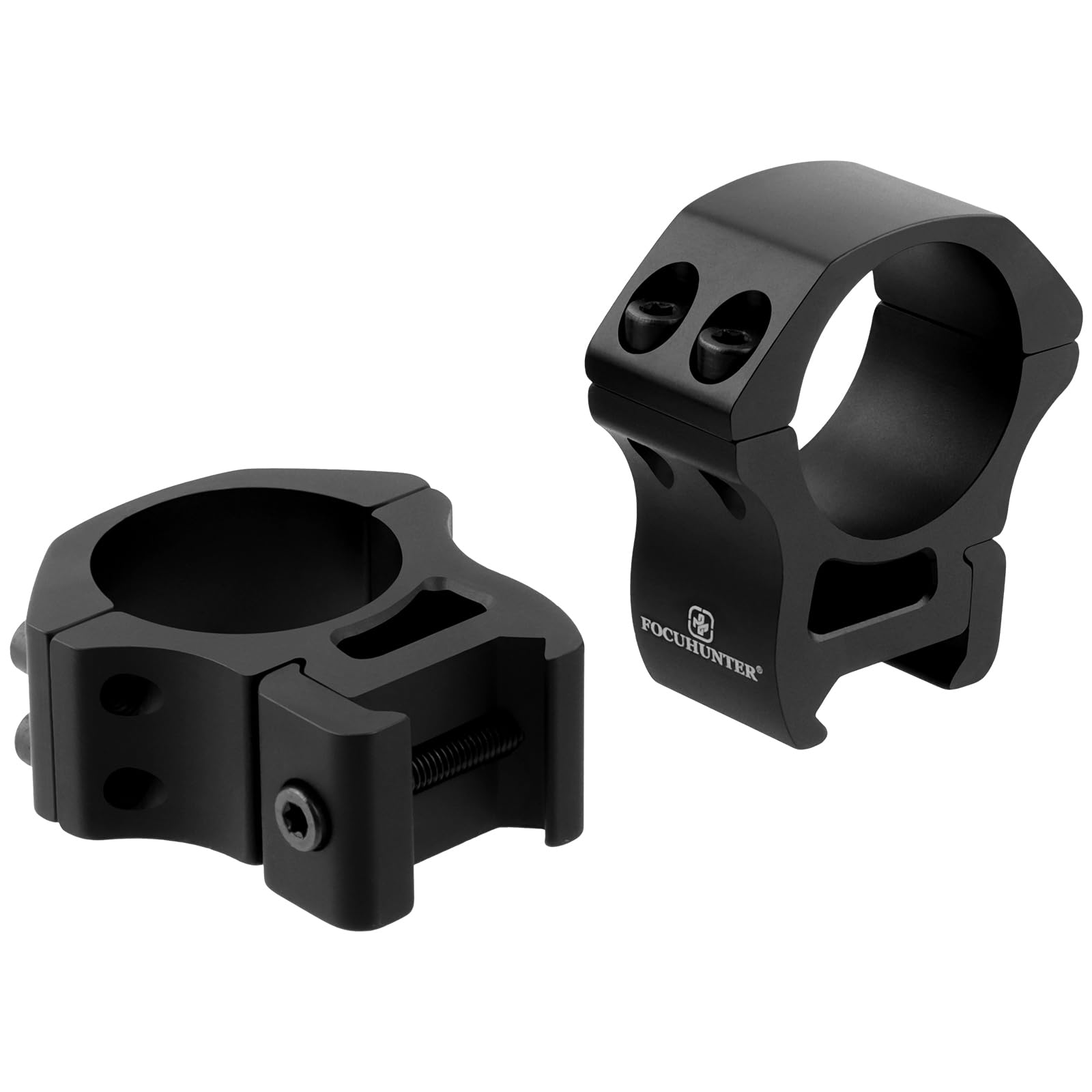 Anelli di Montaggio per Telecamera Monoculare da 30 mm / 1,18'' Anello di Montaggio per Telescopio a Profilo Medio in Alluminio Leggero Anodizzato Nero per Binari da 20 mm Doppio Anello per
