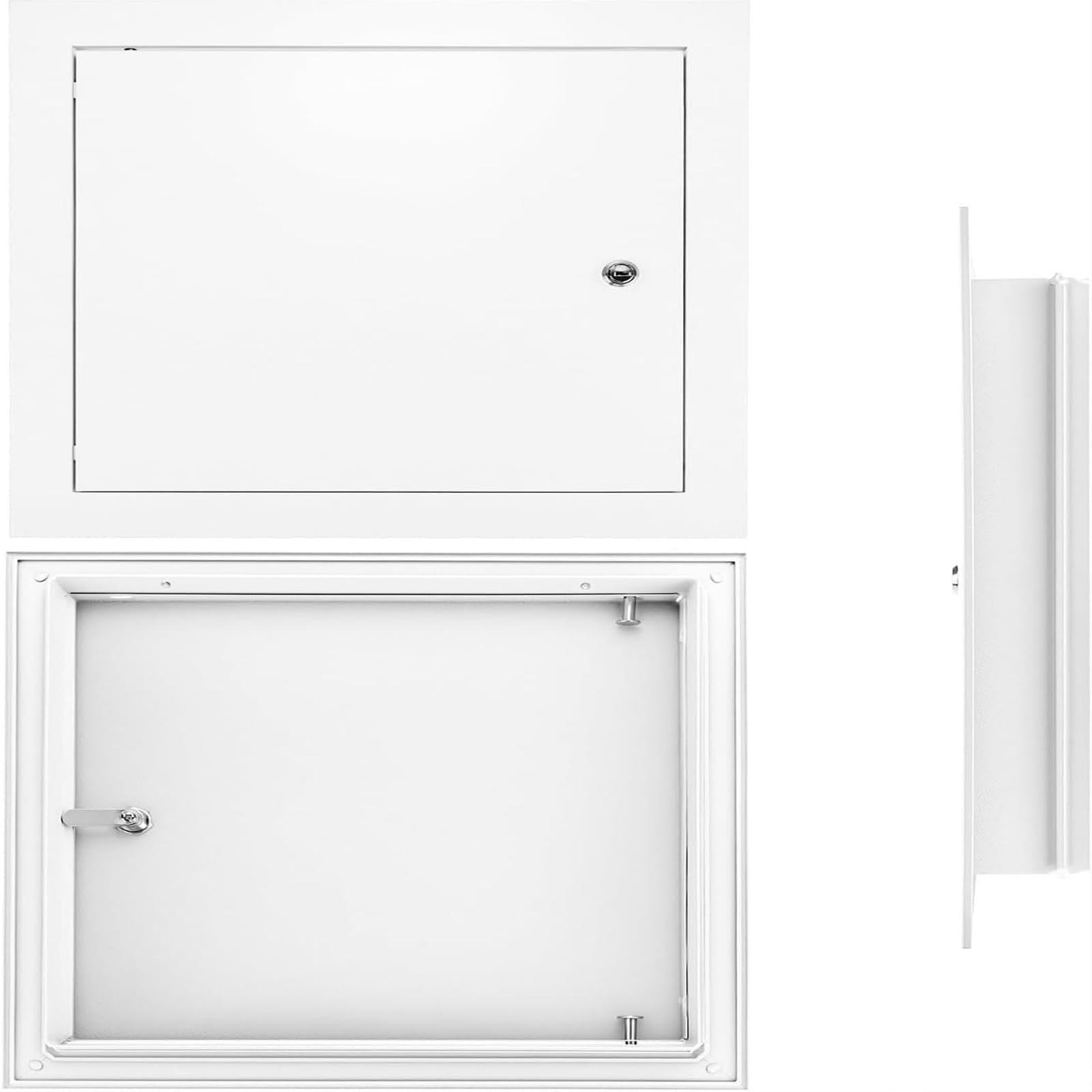 Panel de acceso de metal oculto for pared o techo, cubierta de panel de acceso for paneles de yeso/techo/pared/ático de metal blanco(White,35x50cm)