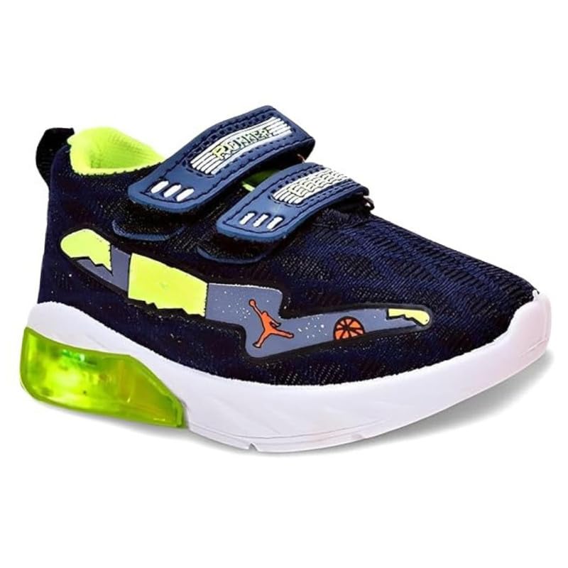 Neska Moda 7-8 Years Boys & Girls Synthetic Leather LED Shoes- (Navy,Green)-BT3205 (B0D735LDD1) Amazon Price History, Amazon Price Tracker