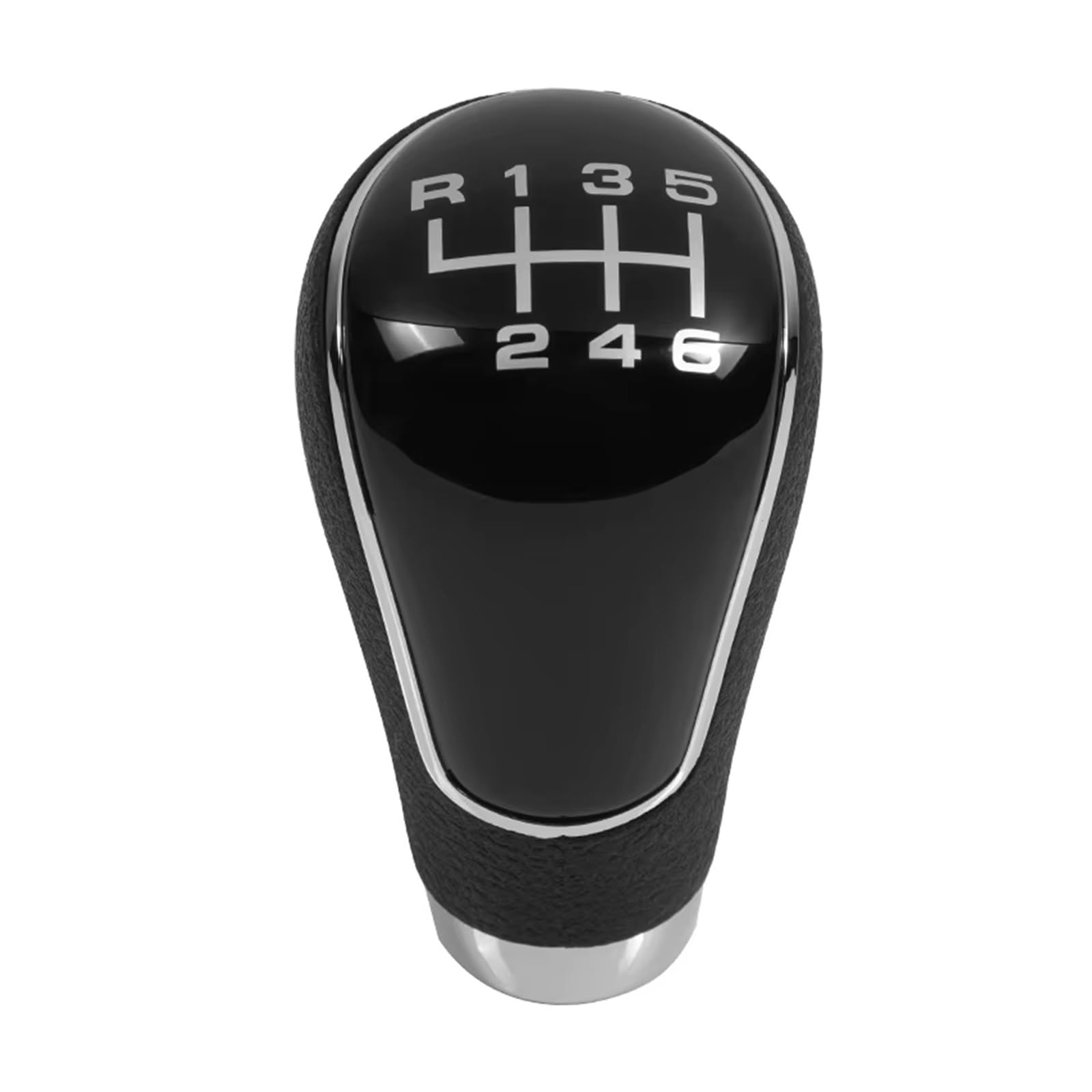 Tpsobru 6 Speed Black Shift Gear Lever Knob For Mazda 2/3/323/6/3 Bk 2004-2012 5/6 Speed Gear Shift Knob Lever Shifter Pen Black Silver Car Gear Shift Cover(6 Speed Black)