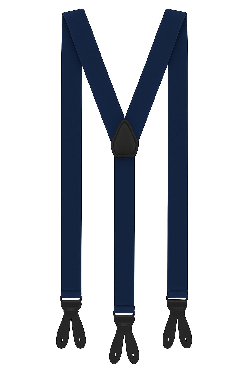 Elegant Braces 3.5 cm X-Shape with Button Closure Adjustable for Men and Women, Without Clips, Suit Braces for Buttoning with 6 Buttonhole Suspender, darkblue, extra breit