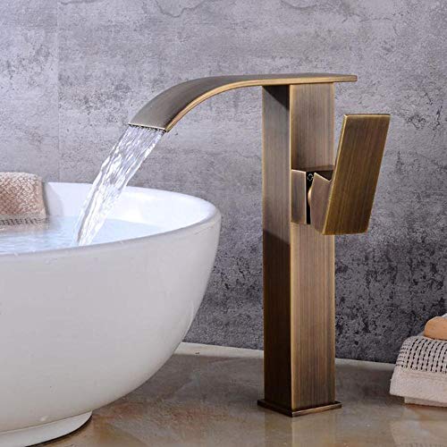 Robinet de cascade rétro en laiton pour vasque de salle de bain ancienne - 2