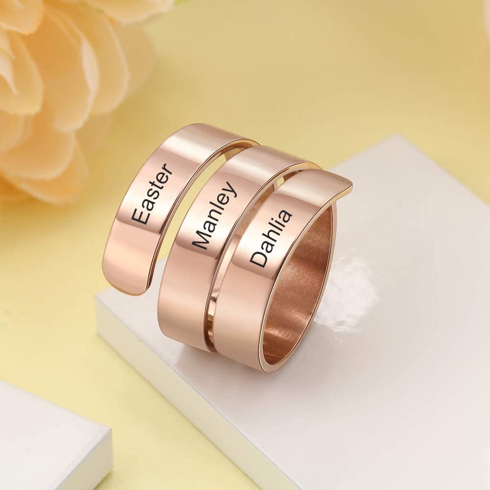 Promise Rings Three Best Friend Rings Personalized Friendship