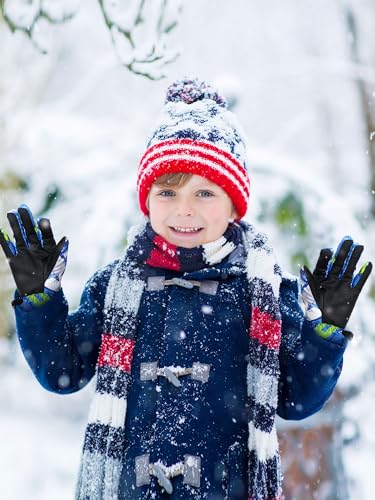 Honoson HONOSON-GLOVES-1941DA 2 Pairs Kids Snow Gloves Winter Waterproof Ski Gloves thumb #1