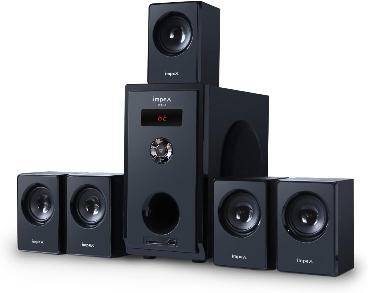 Impex 5.1 Channel Multimedia Speaker Opera 45 W with Remote Control ...