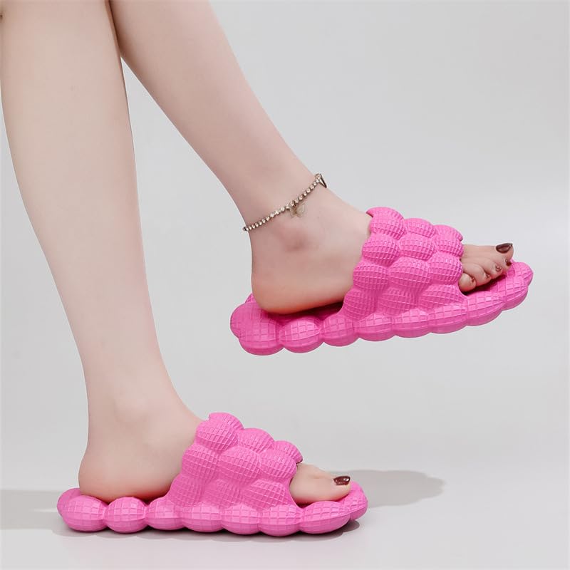 FJPTREN Massage Bubble Slippers for Women Men,Spa Slides Non-Slip Quick Drying Open Toe House Shower Bathroom Slippers2
