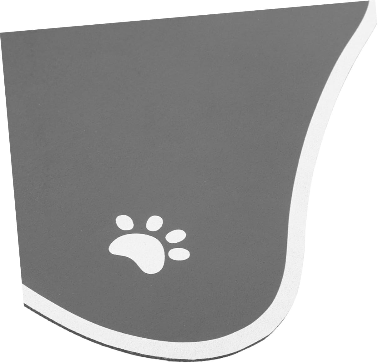 Bone Shaped Pet Food Bowl Mat Non-Slip Reusable Feeding Placemat for Cats and Pets Water-Resistant Puppy Feeding Mat Stylish Grey Floor Protector for Home Use
