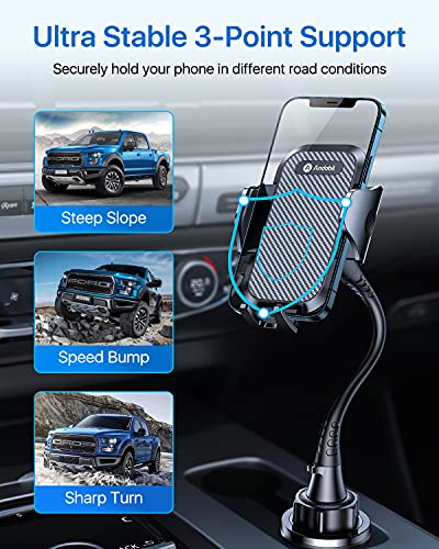 andobil Upgraded, Solidest 15in Cup Phone Holder for Car, Stable & Adjustable, Long Gooseneck Car Phone Holders for Your Car Truck Fit for iPhone 17 Pro Max 16 15 14 13 Pro Max, All Cell Phones - Image 3