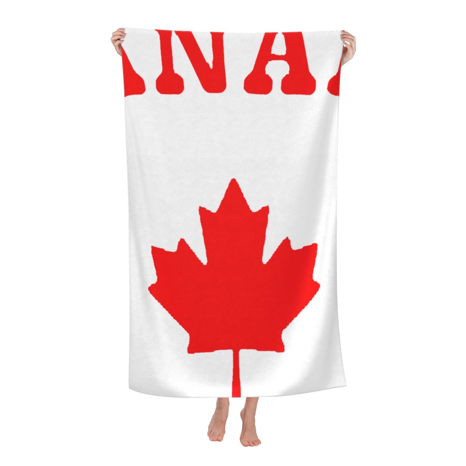 LSRCPD Beach Towel Canada Flag Maple Leaves Microfiber Beach Towels Blanket Oversized Tropical Big Extra Large XL Pool Towels Quick Dry Sandproof for Women Girls Kids