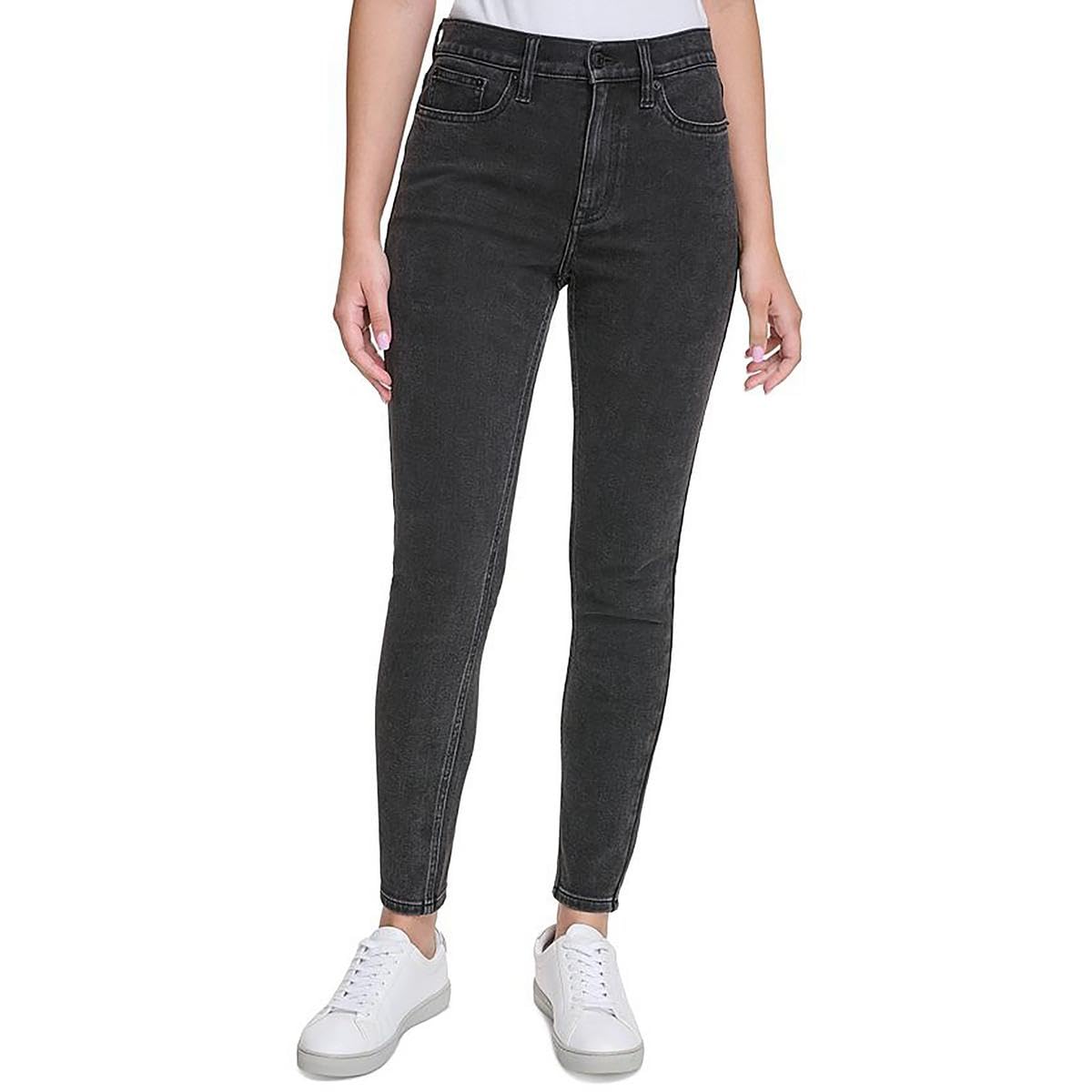 Calvin Klein Womens High Rise Denim Skinny Jeans