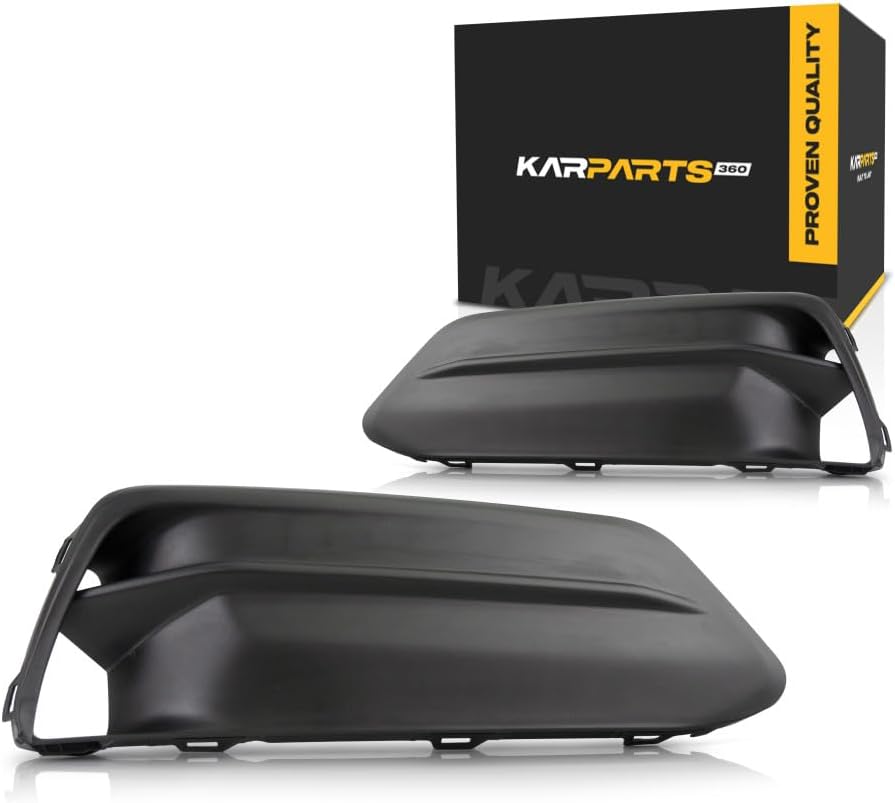 KarParts360 For Honda Accord 2018 2019 2020 Fog Light Cover Driver And Passenger Side | Pair | Front | Textured Black | Replacement For HO1038143, HO1039143 | 71107TVAA00, 71102TVAA00