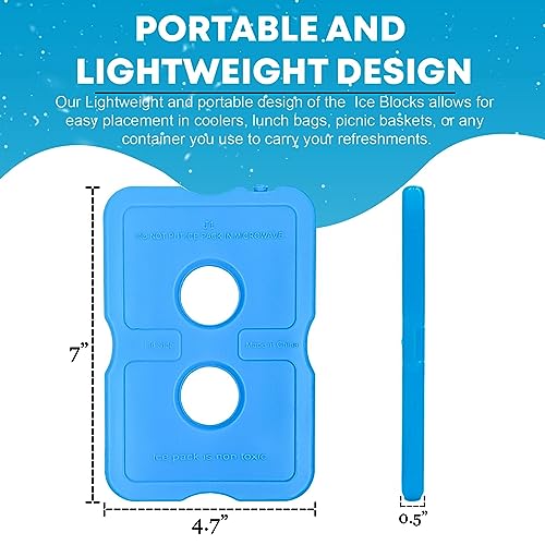 Roe Tenpo Home Freezer Blocks Ice Packs for Lunch Bags & Coolers - Slim, Reusable & BPA-Free Freezer Packs - Image 3