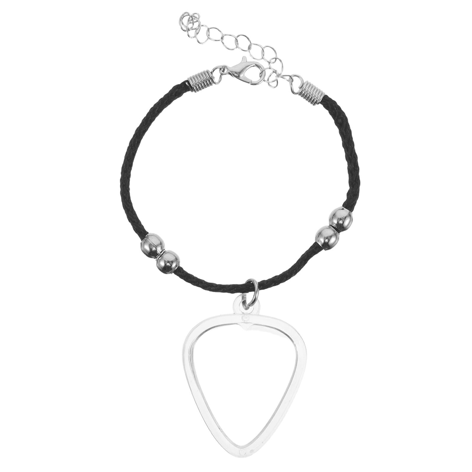 Guitar Pick Holder Set with Portable Plectrum Storage Box Small Heart-Shaped Pick Clip and Bracelet for Guitarists for Travel and Daily Use