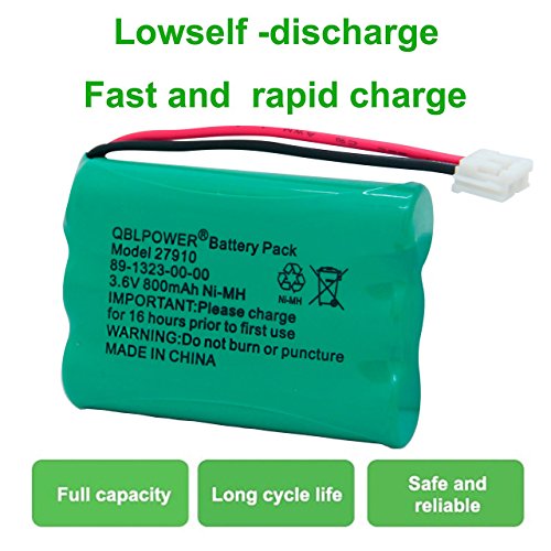 Qblpower 3.6V 800Mah 27910 Cordless Phone Battery Rechargeable 89-1323-00-00 E1112 E2801 Tl72108 Sd-7501 23-959 Cordless Handsets (Pack Of 3) #TOP2