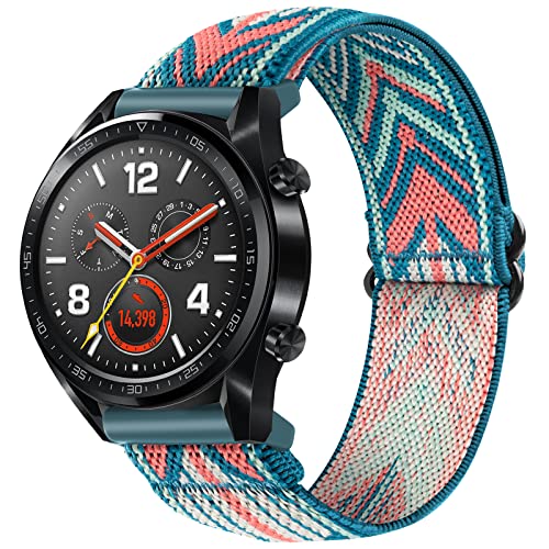 SITAFU Correa para Huawei Watch GT 2/GT 3 46mm, 22mm Pulsera de Nylon Elástica para Huawei Watch GT 46mm, Correas de...