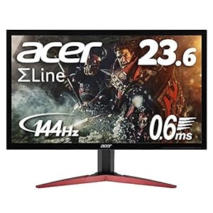 Acer ゲーミングモニター SigmaLine 23.6インチ KG241QAbiip 0.6ms(GTG) 144Hz TN FPS向き フルHD FreeSync HDMIx2 ブルーライト軽減