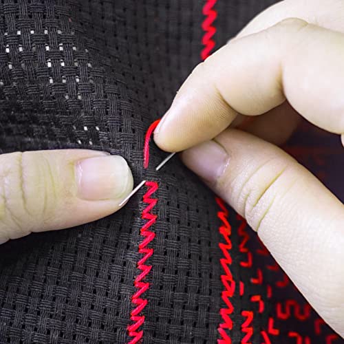 Caydo 6 Pieces Aida Cloth 14 Count Black Cross Stitch Fabric Cotton Embroidery Fabric For Needlework, Diy Handicrafts, 12 By 18-Inch #TOP5