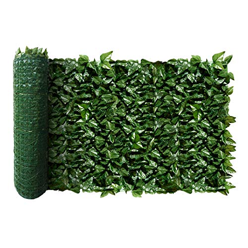 ECOOPTS Artificial Ivy Privacy Fence Screen, 06'x30' Faux Ivy Leaves Hedge Fence and Vine Decoration for Home Outdoor, Garden, Yard Christmas Decoration