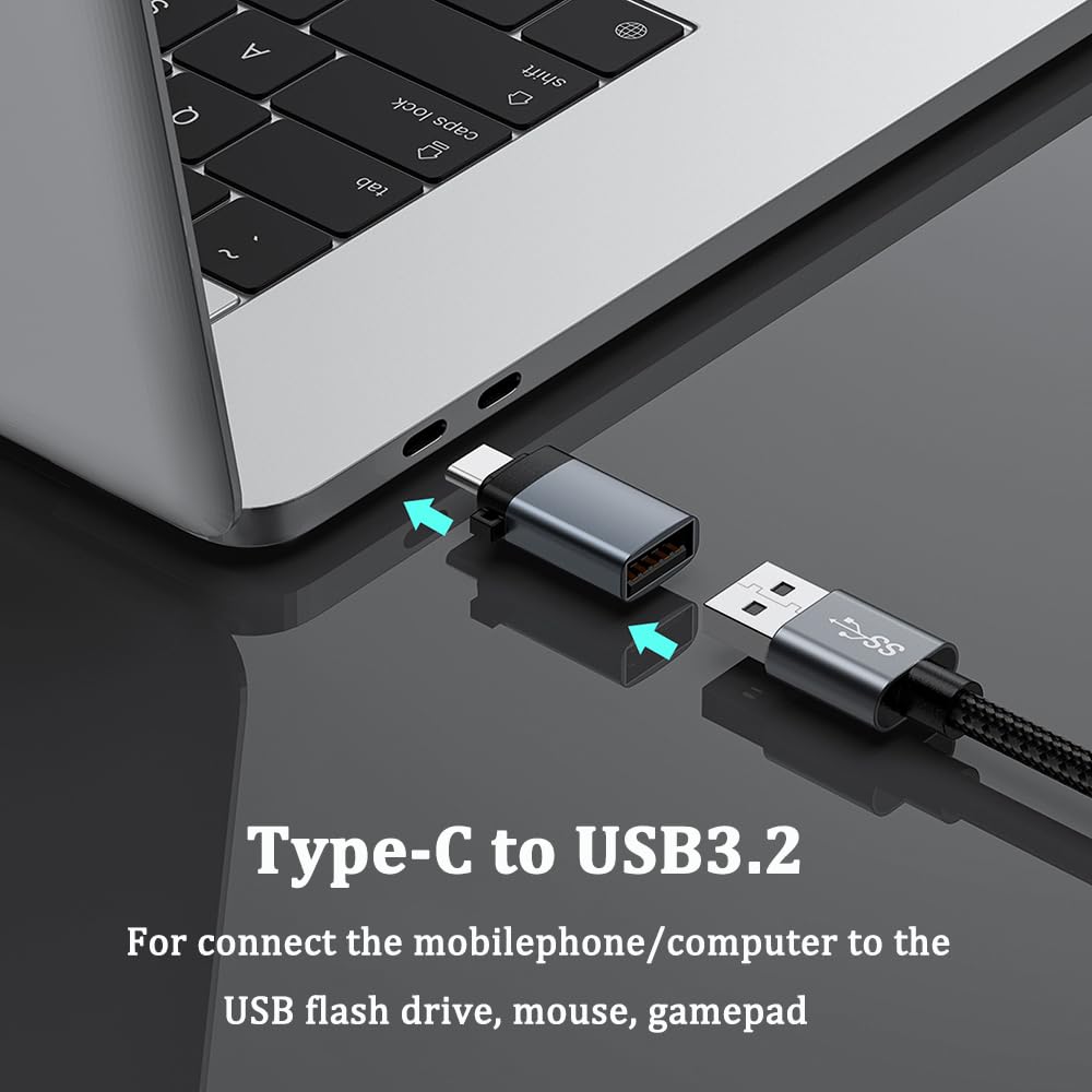 Adattatore USB C A USB 3.2 (2 Pezzi) - 10 Gbps, Type C To A, Per IPhone 16, MacBook, Dispositivi Thunderbolt