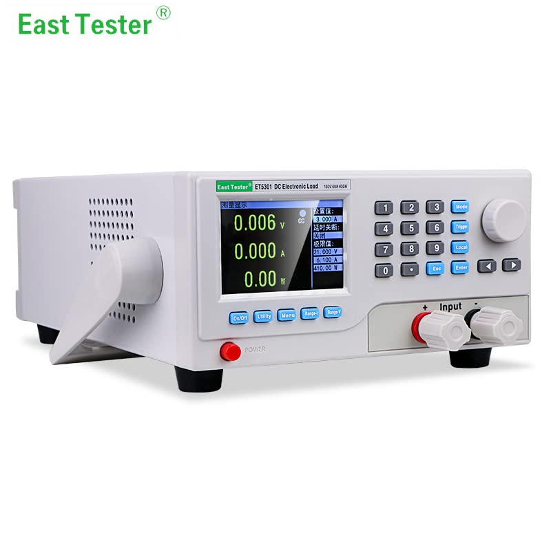 East Tester DC Electronic Load Tester 400W Programmable Single Channel Battery Testers 0-150V 0-60A (ET5301)
