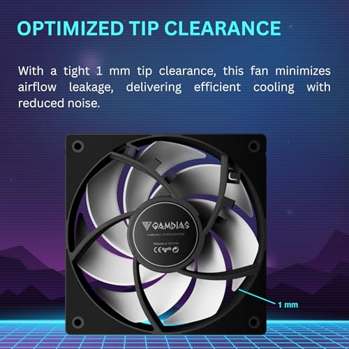 GAMDIAS Notus M1-1203 ARGB Hydraulic Bearing 120MM CASE Fan 3 Pack - Black - image 7