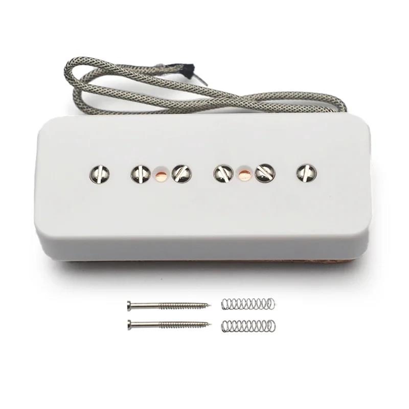 Przetwornik Do Gitary Elektrycznej Przetwornik Magnetyczny Alnico 5 | Podwójna cewka Humbucker Pickup Noiseless 6K/9K do gitary elektrycznej(Bridge White)