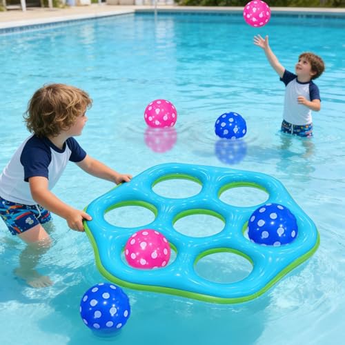 Jouets de piscine : jeu de lancer d'anneau hexagonal pour l'eau et le jardin